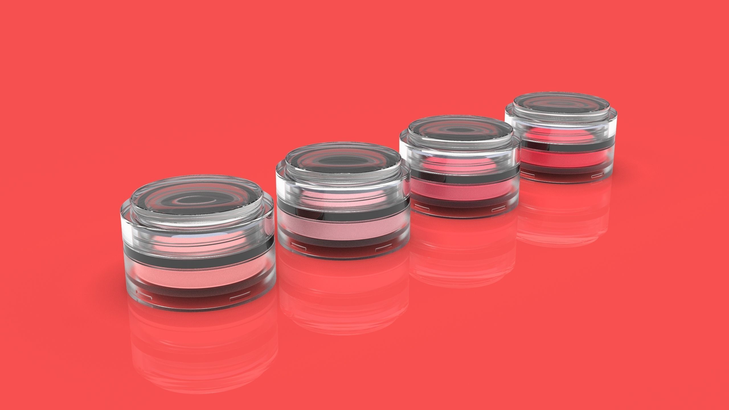 Stackable makeup jar 3D model CGTrader