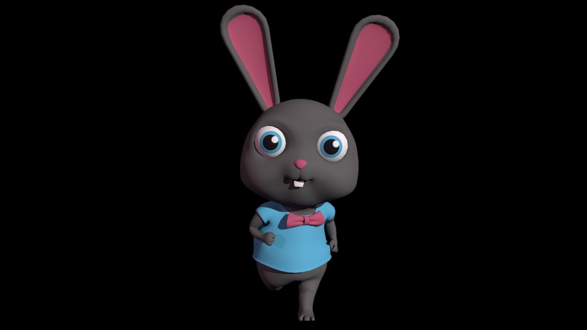 RABBIT BOY Low-poly 3D model
