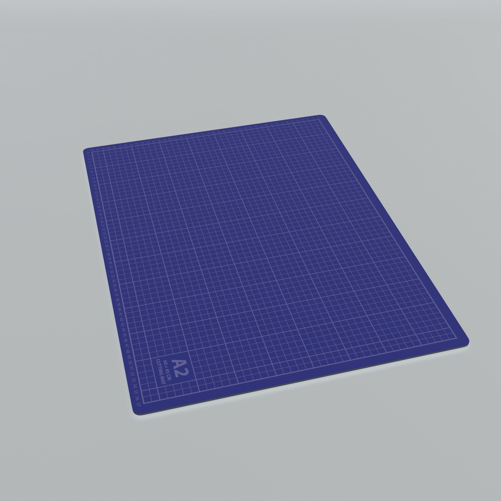 Cutting Mat A2 Blue 3D model CGTrader