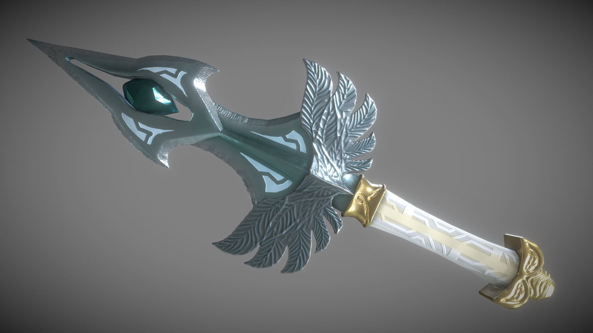 Holy Dagger Low-poly 3D model