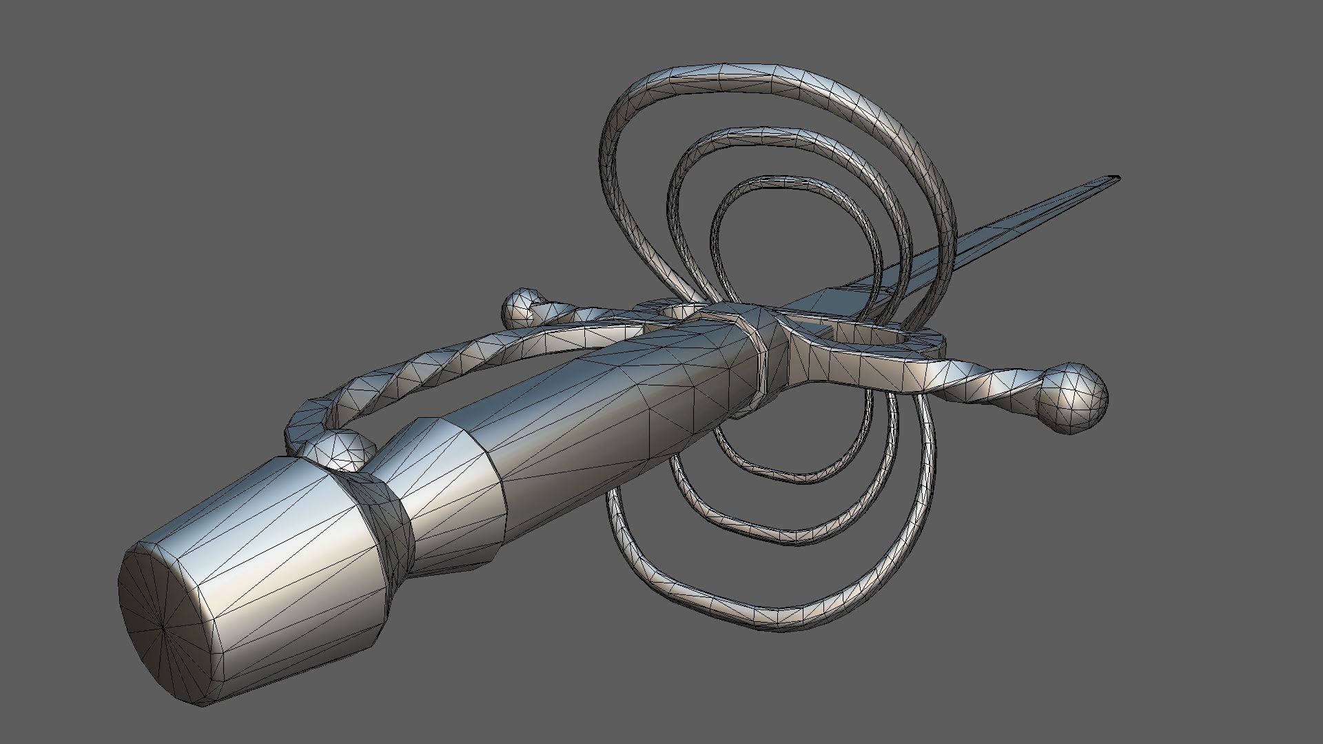 3D model Clamshell Rapier VR / AR / lowpoly CGTrader