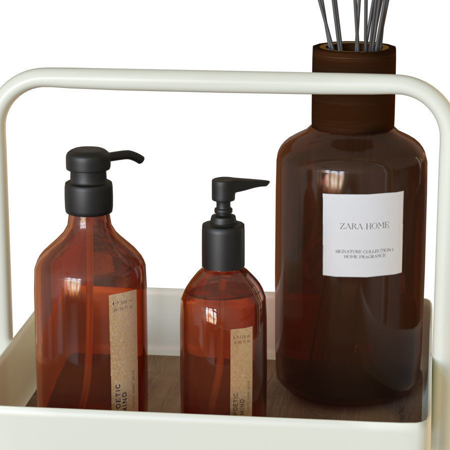 METAL AND WOOD STORAGE UNIT Zara home 3D model CGTrader