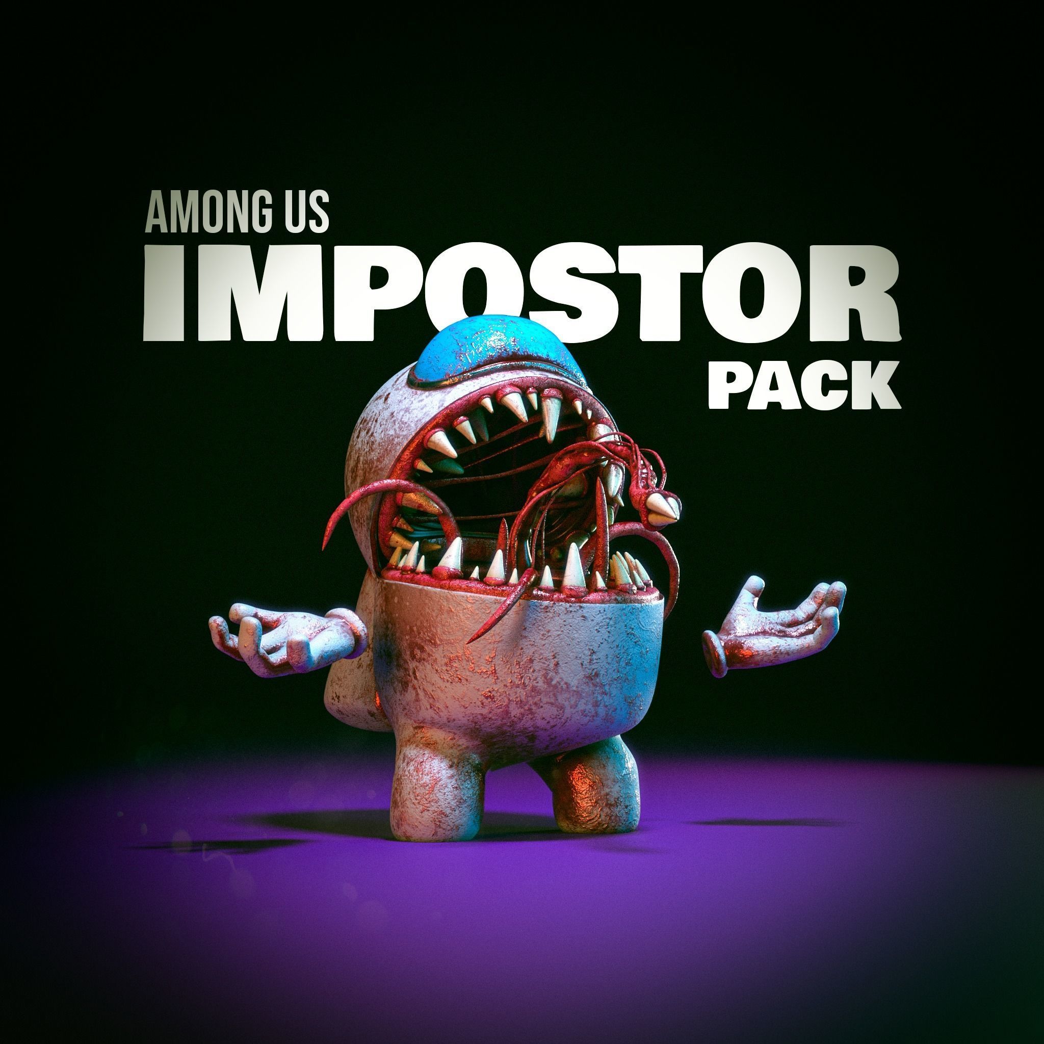 Among Us Impostor Pack 3d Asset Cgtrader