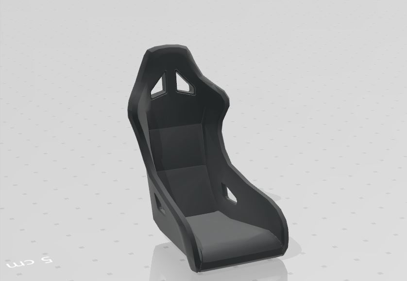 Low Poly Racing Seat 3D printable model CGTrader