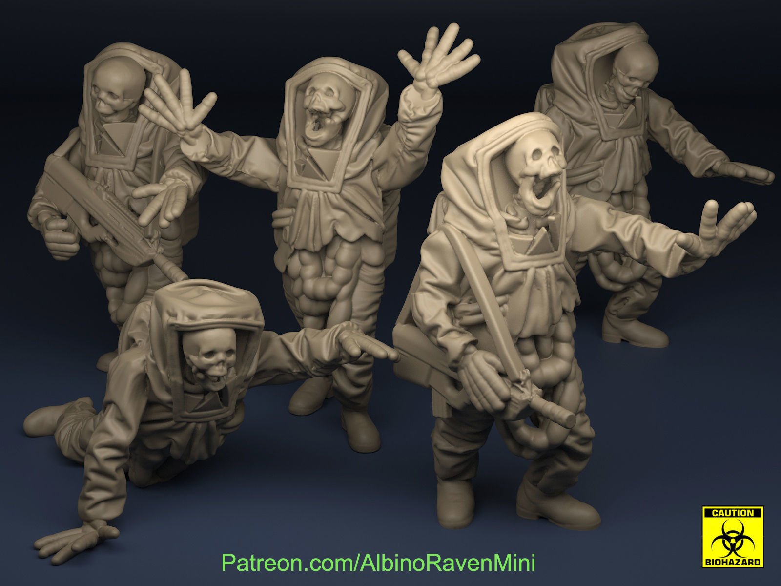 Zombie set apocalypse minifigures 3D model 3D printable CGTrader