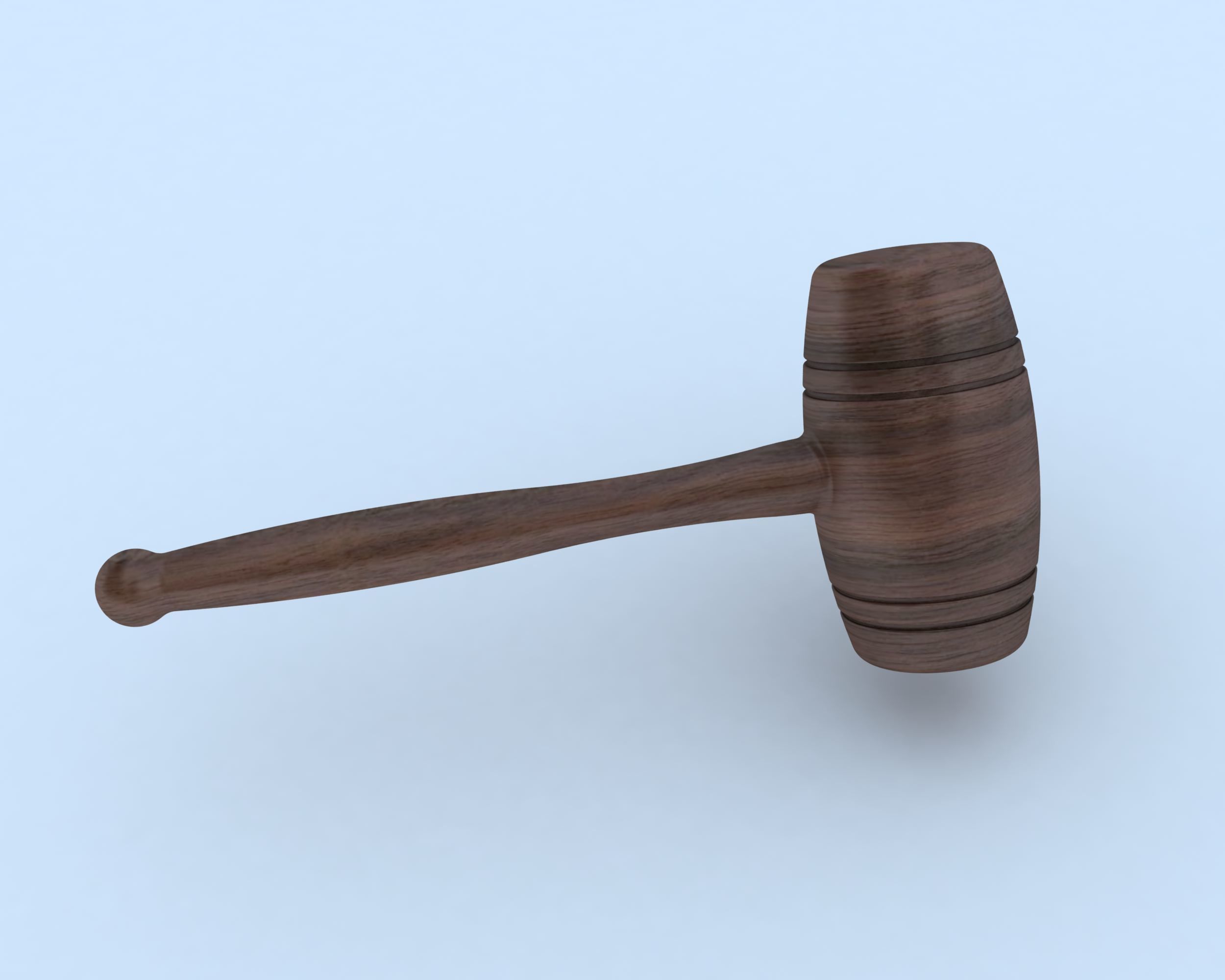 Wood mallet 3D model CGTrader