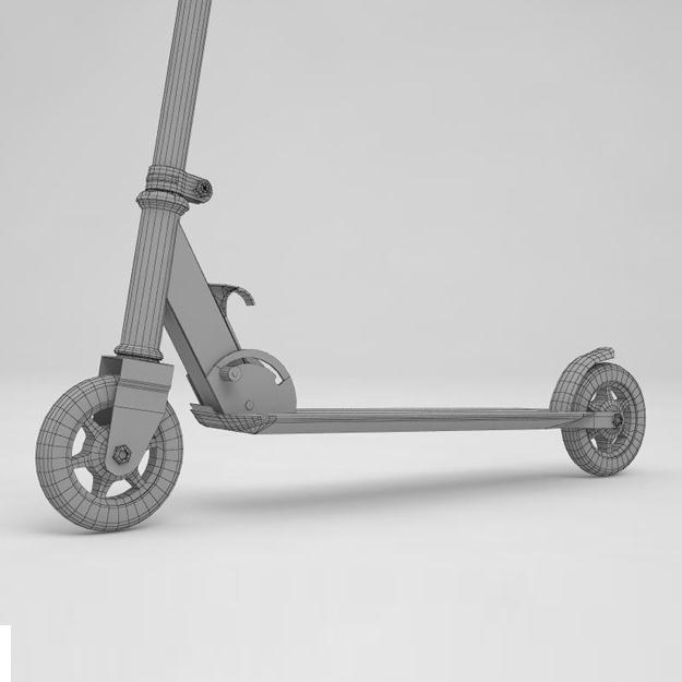 Kick Scooter 3D Model OBJ 3DS FBX