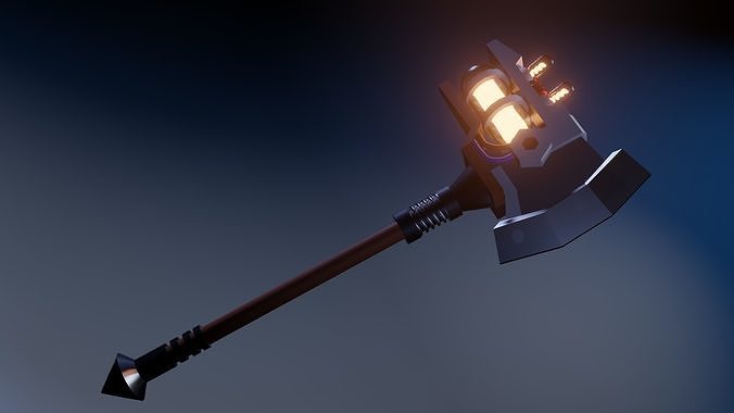 Plasma Axe Low-poly 3D model