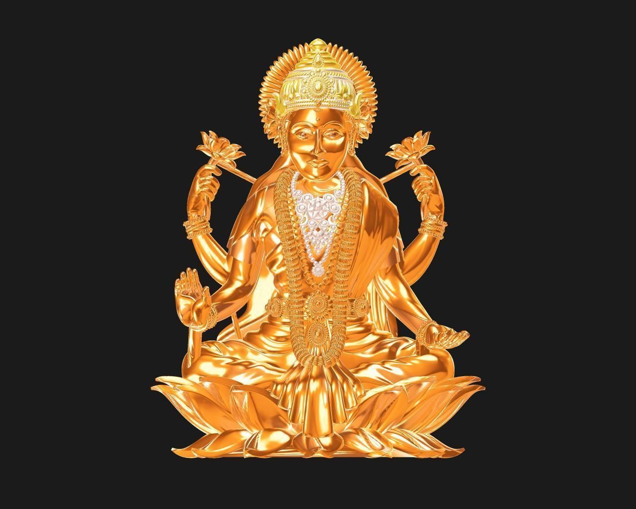 LAXMI GOD PENDENT  3D print model