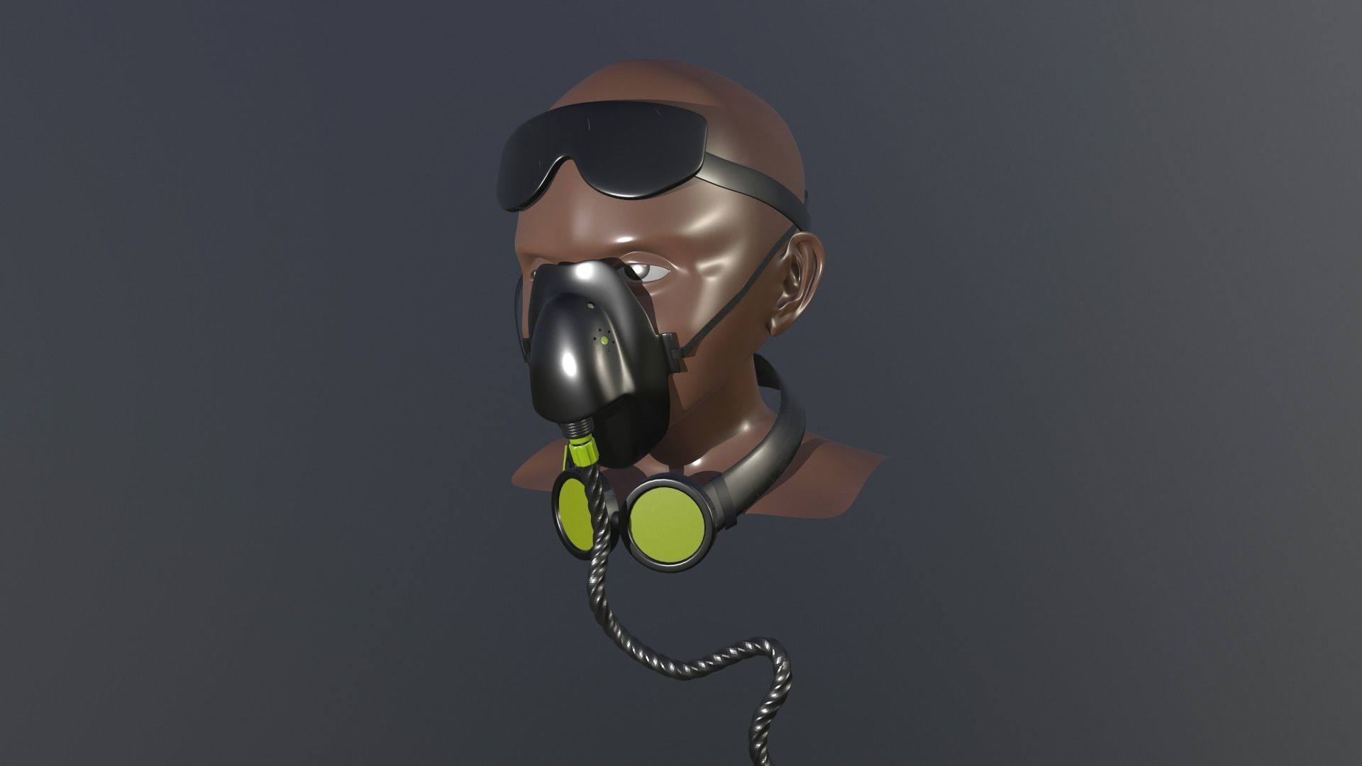 O2 Mask 3d Model Oxygen Mask Glasses 3D model | CGTrader