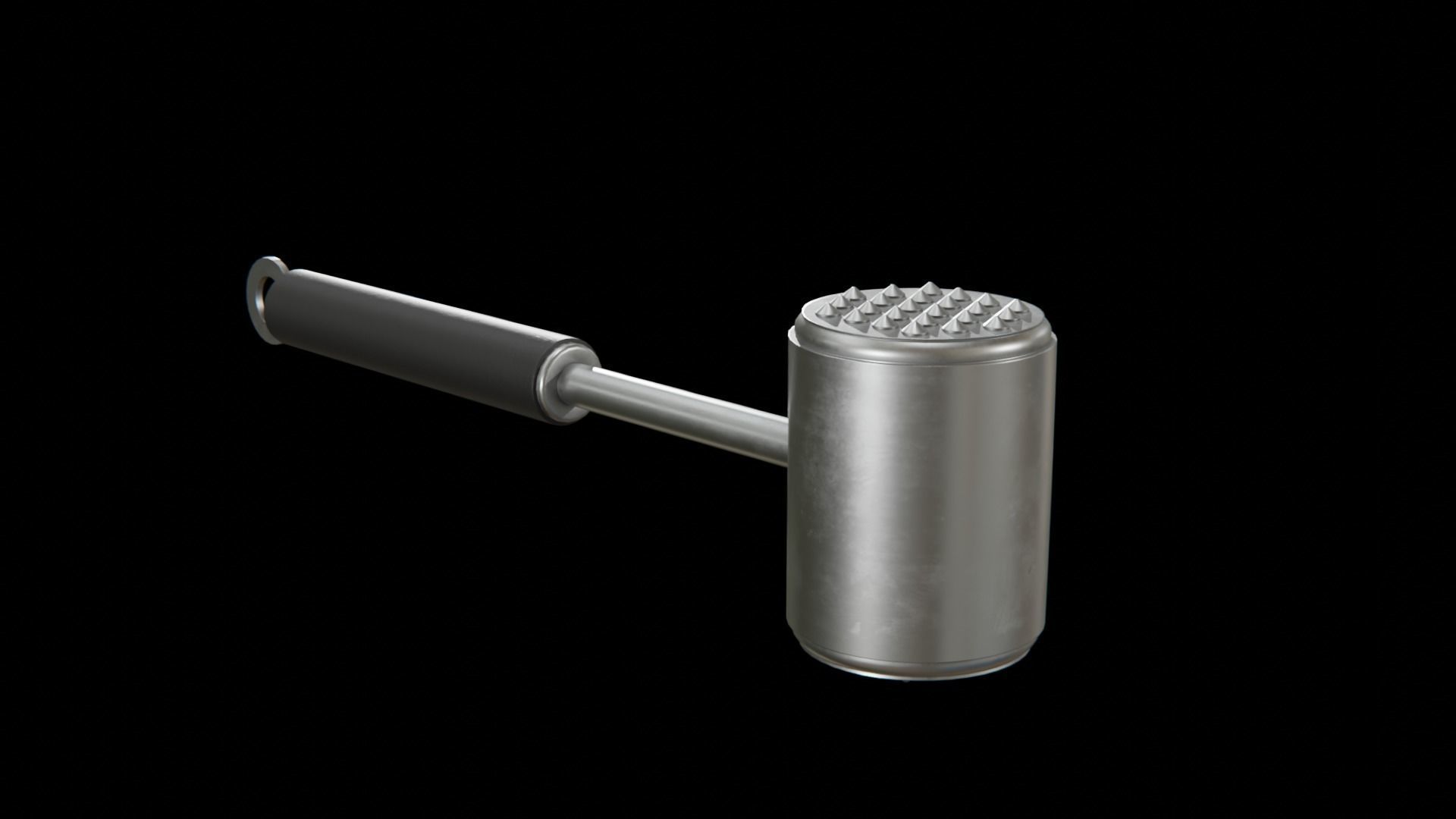 3D model Meat Tenderizer Mallet Pounder Stainless Steel VR / AR / low