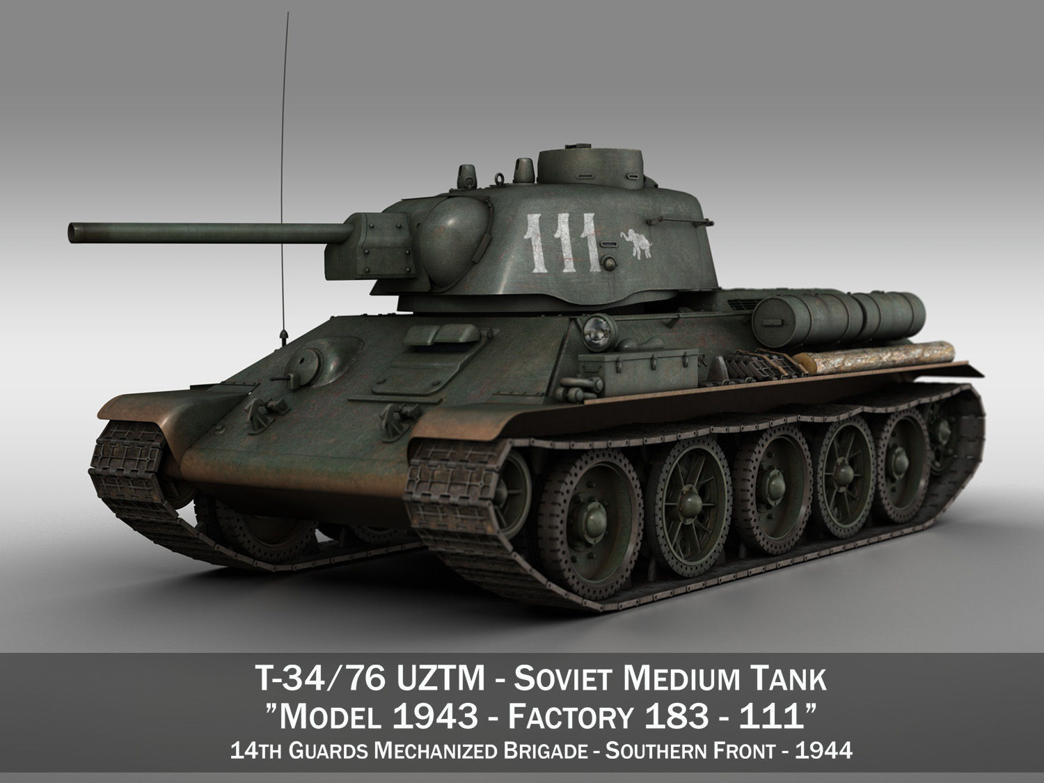 T-34-76 UZTM- Model 1943 - Soviet tank - 111