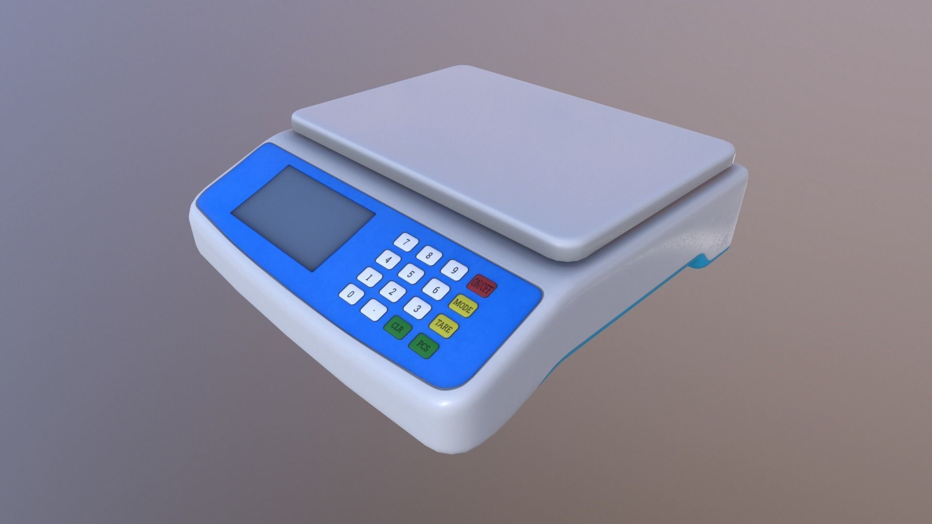 Digital Food Scale 3D asset lowpoly CGTrader
