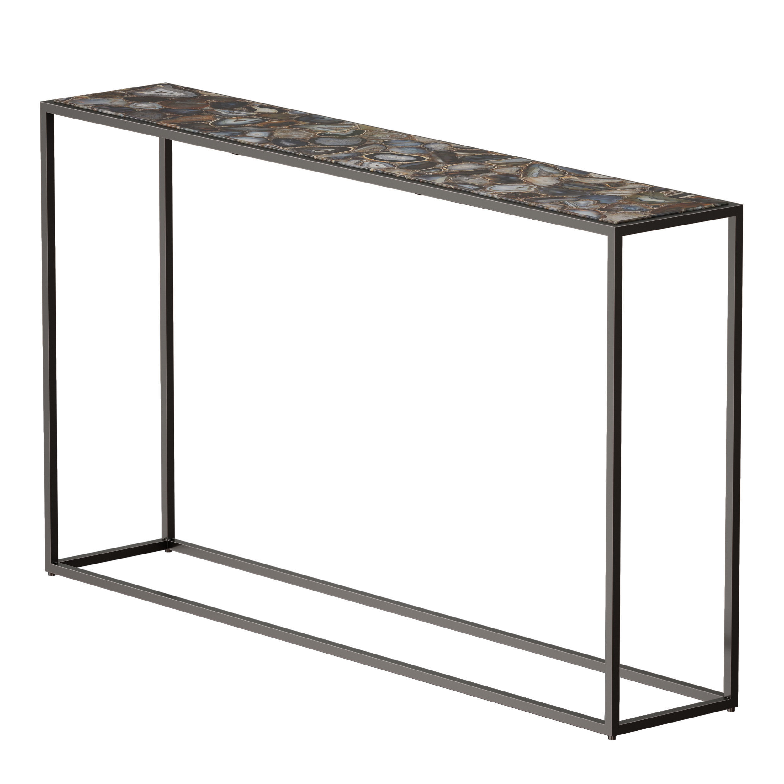 Mix Agate Metal Frame Console Table Crate and Barrel 3D model CGTrader