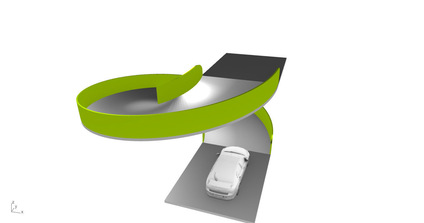 Spiral Ramp for Car Architectural Circulation System module 3D model ...