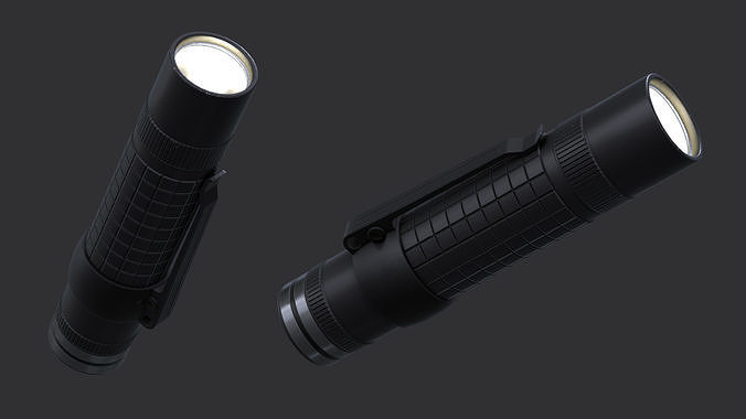 Flashlight Low-poly 3D model