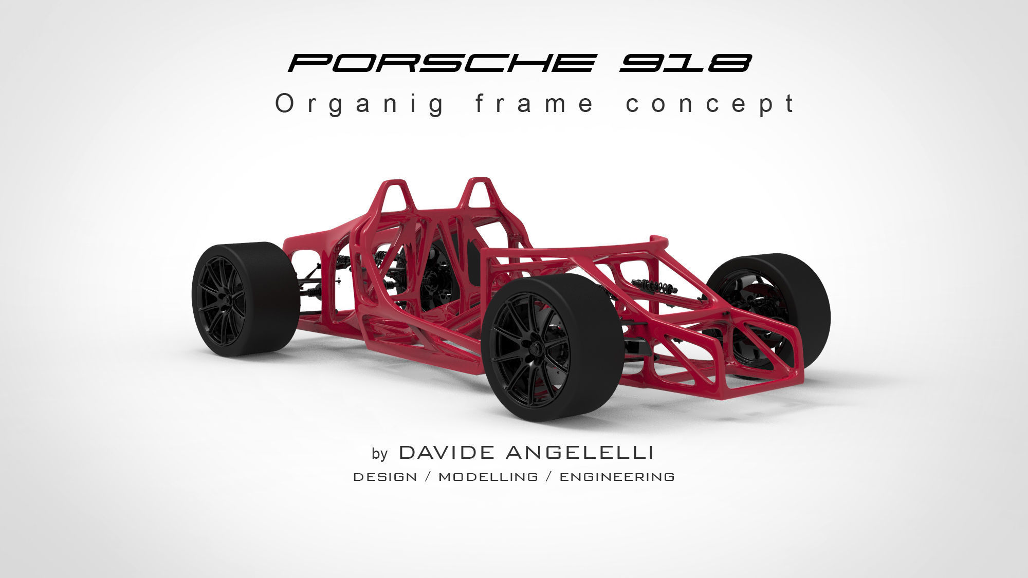 Porsche 918 Generatice Design Chassis Vision Concept 3D