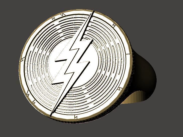 The Flash Ring 3D model 3D printable CGTrader