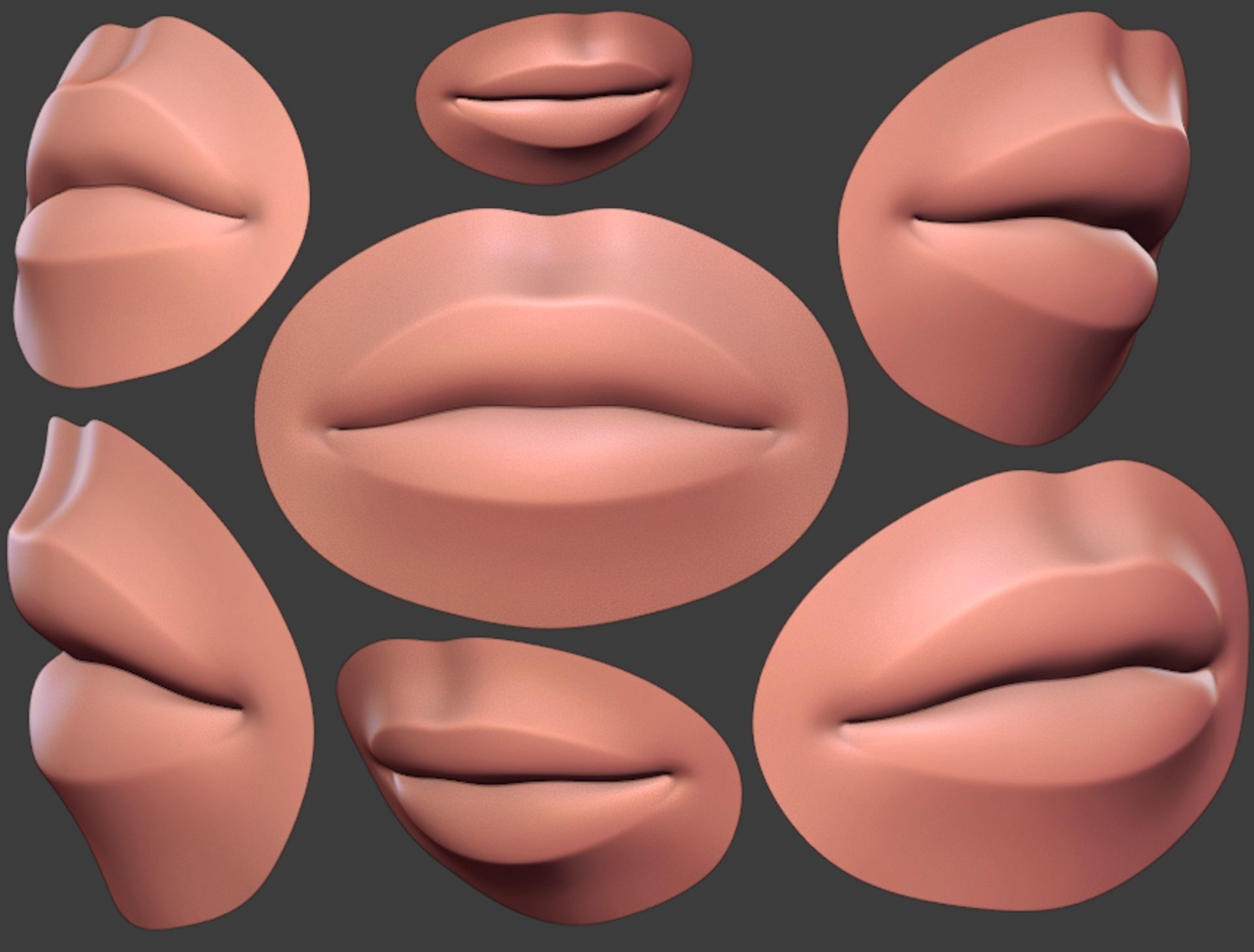 3D model Human Lip Female Subdivision Ready for Film VR / AR / lowpoly CGTrader