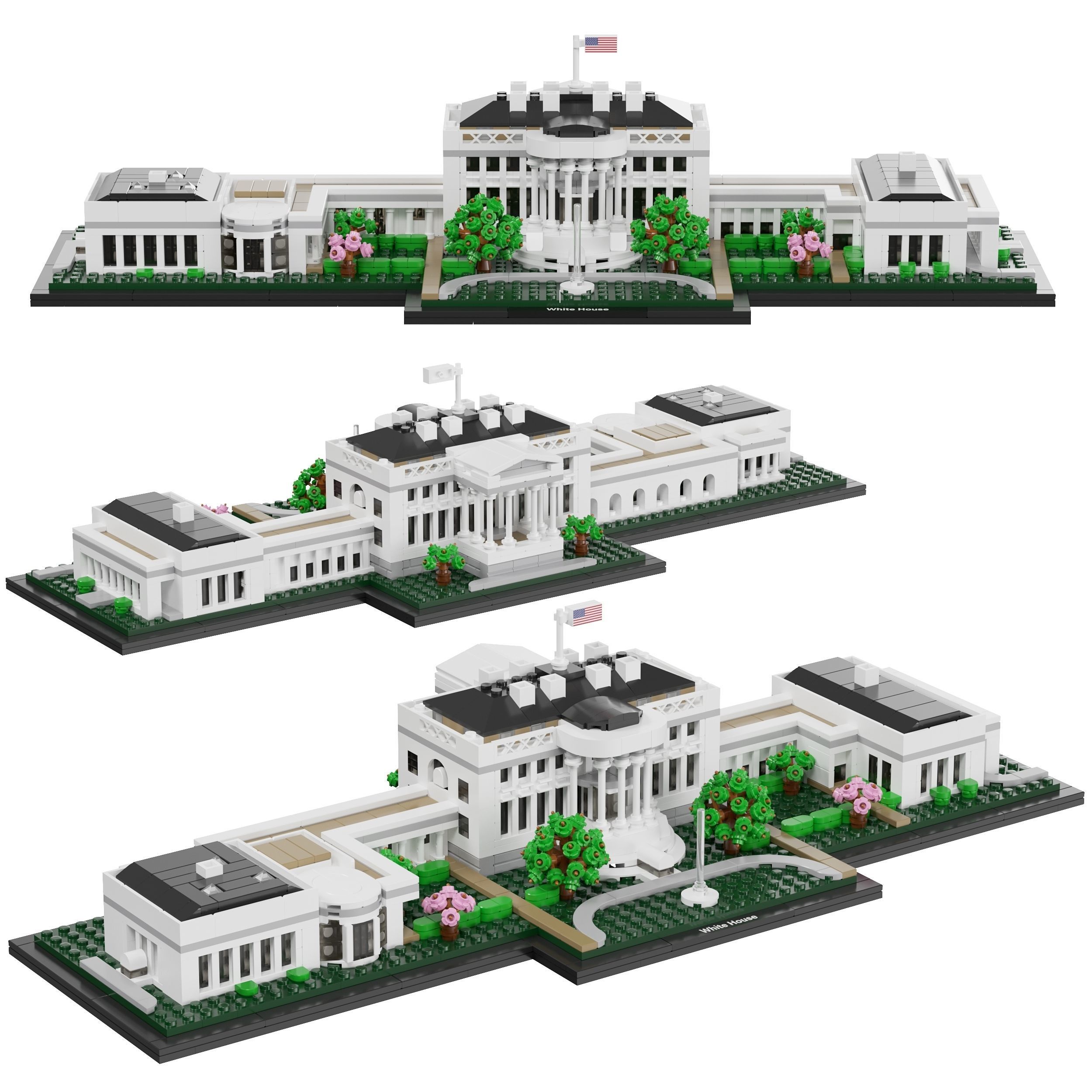 Lego Architecture 21054 The White House 3D Model CGTrader