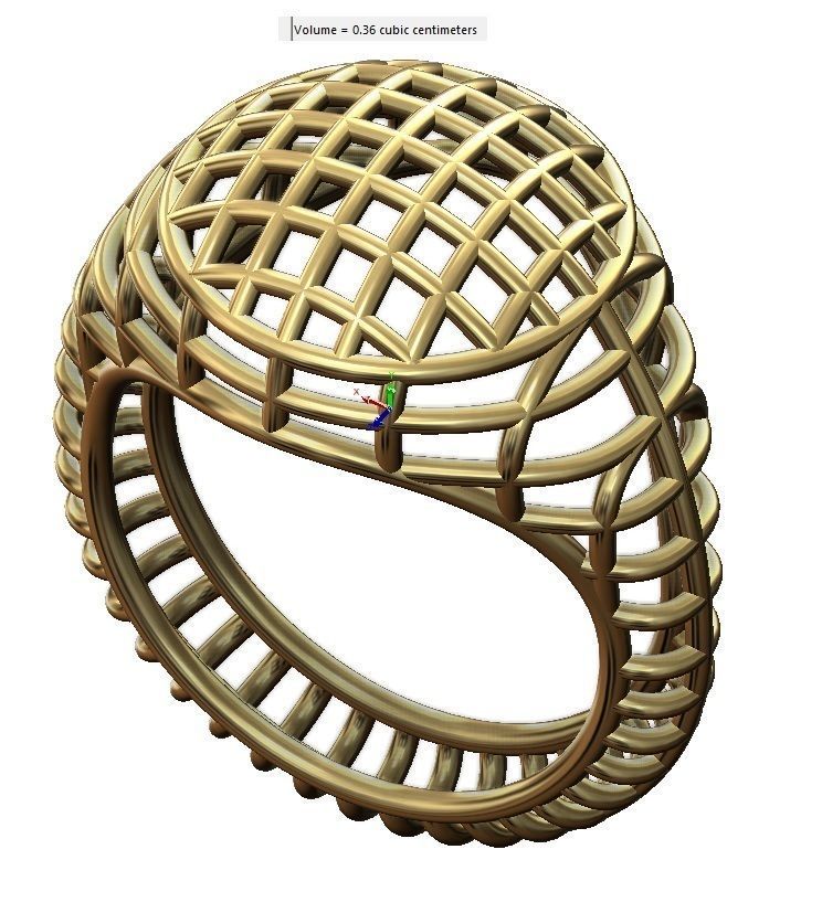 Wire mesh dome top ring 3D model 3D printable CGTrader