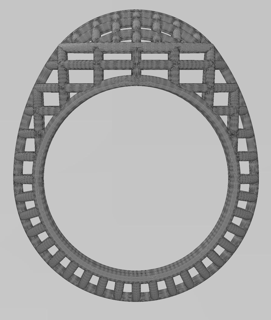 Wire mesh dome top ring 3D model 3D printable CGTrader