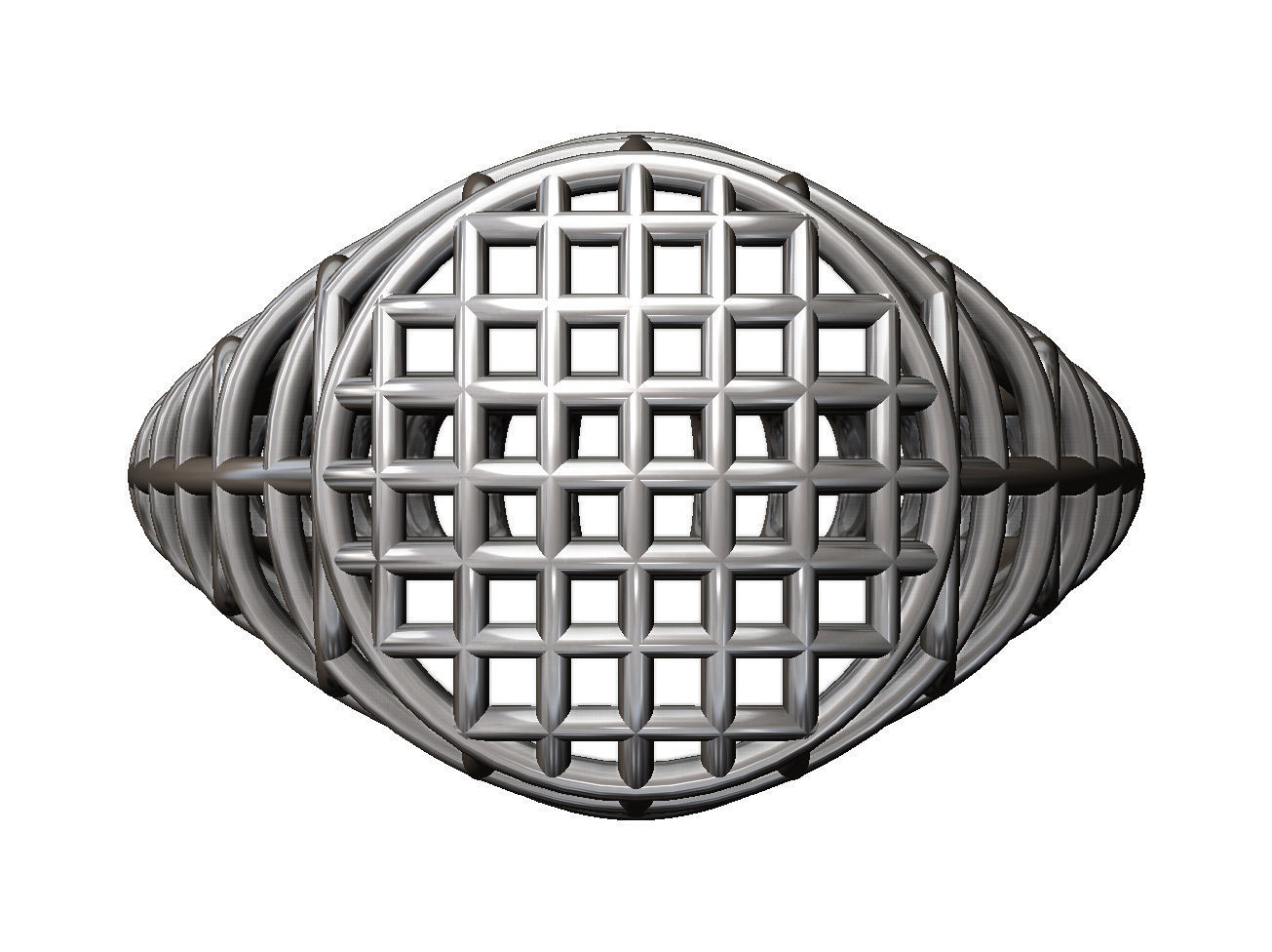 Wire mesh dome top ring 3D model 3D printable CGTrader