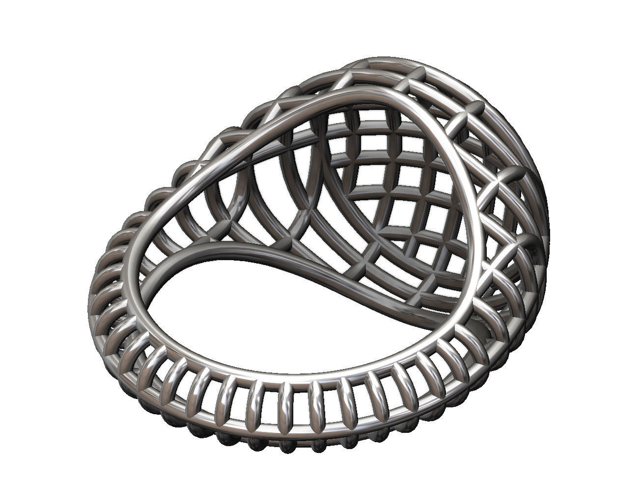 Wire mesh dome top ring 3D model 3D printable CGTrader