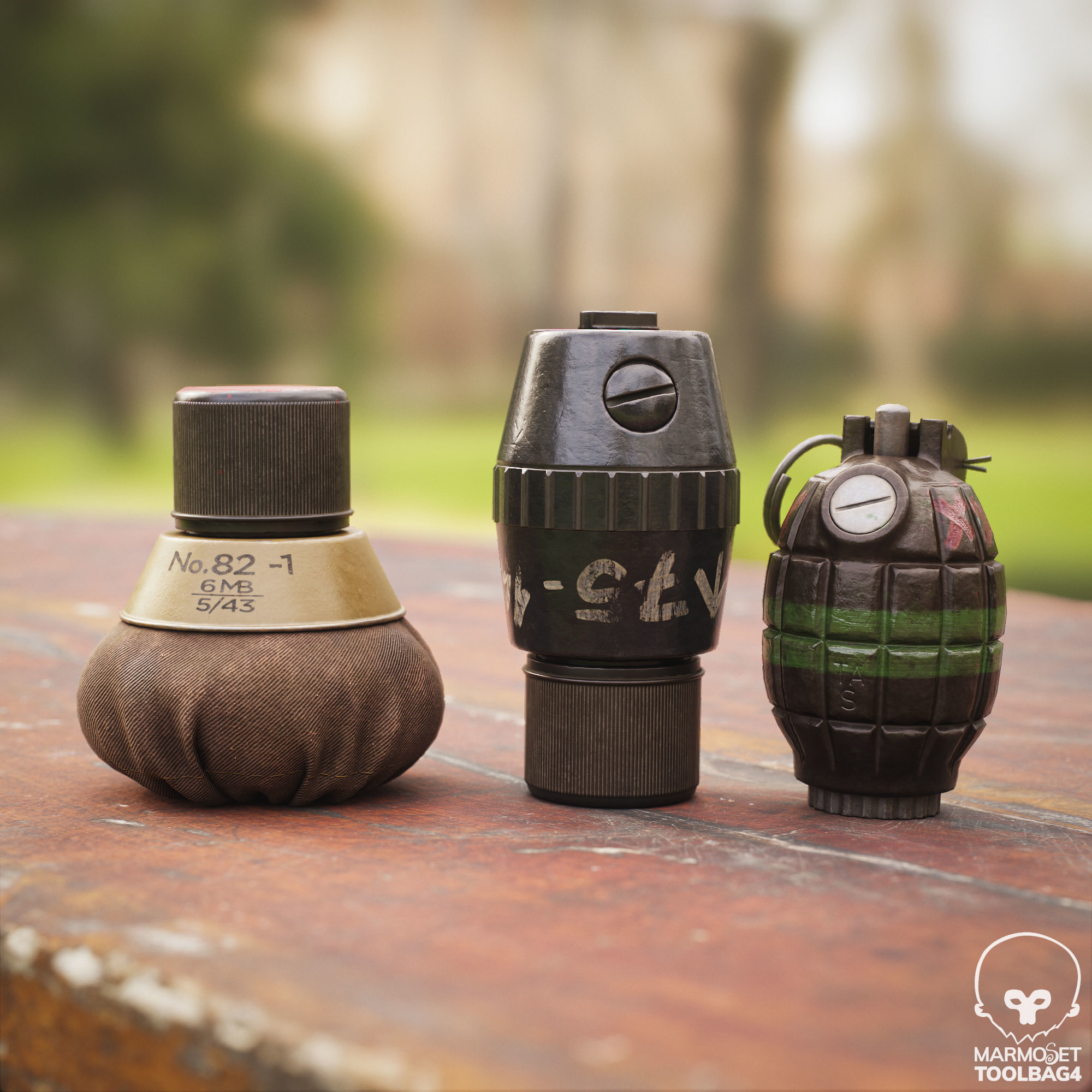 3D model WWII Hand grenades Vol 01 United Kingdom VR / AR / low