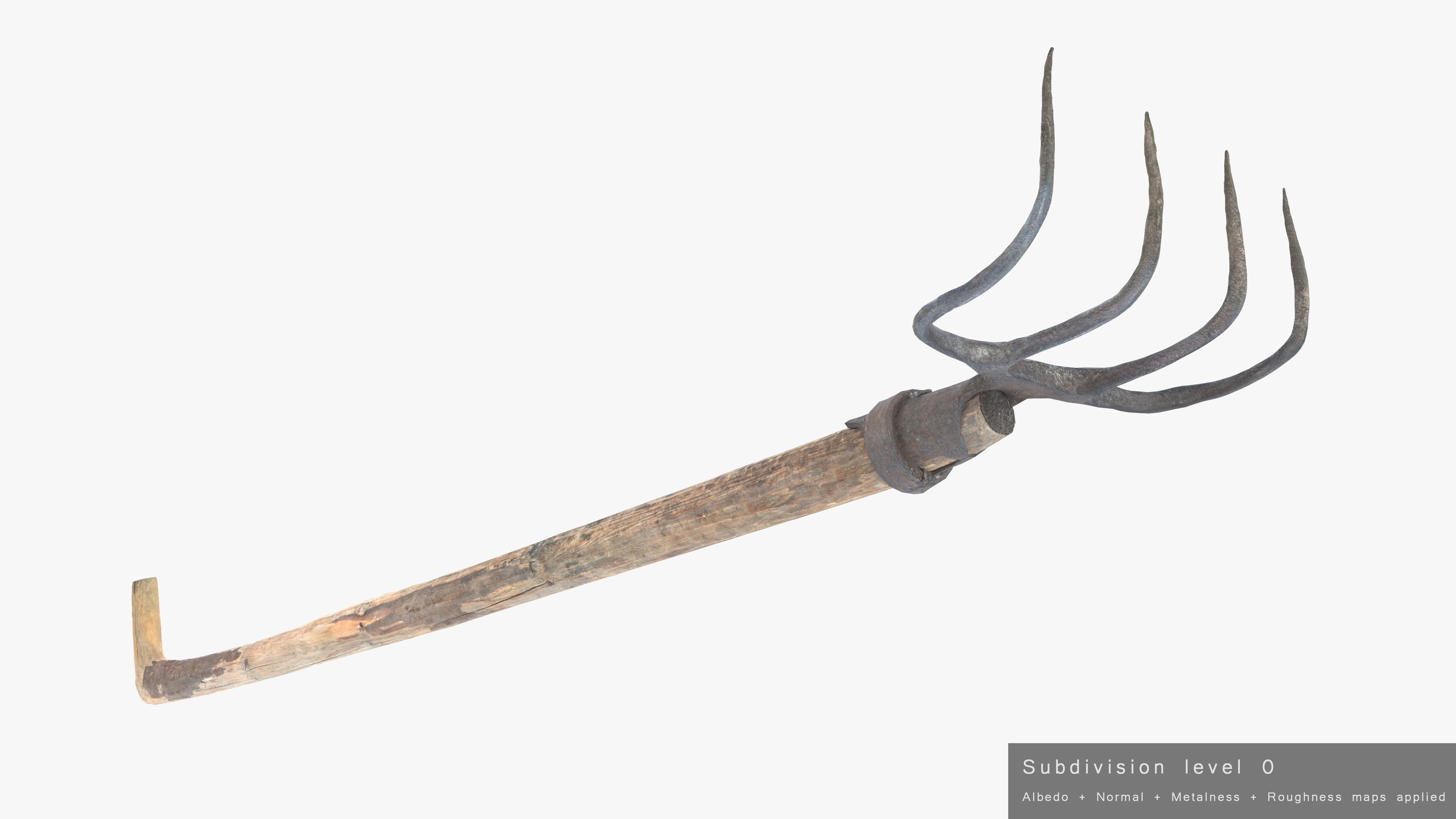 3D model Pitchfork Bent VR / AR / lowpoly CGTrader