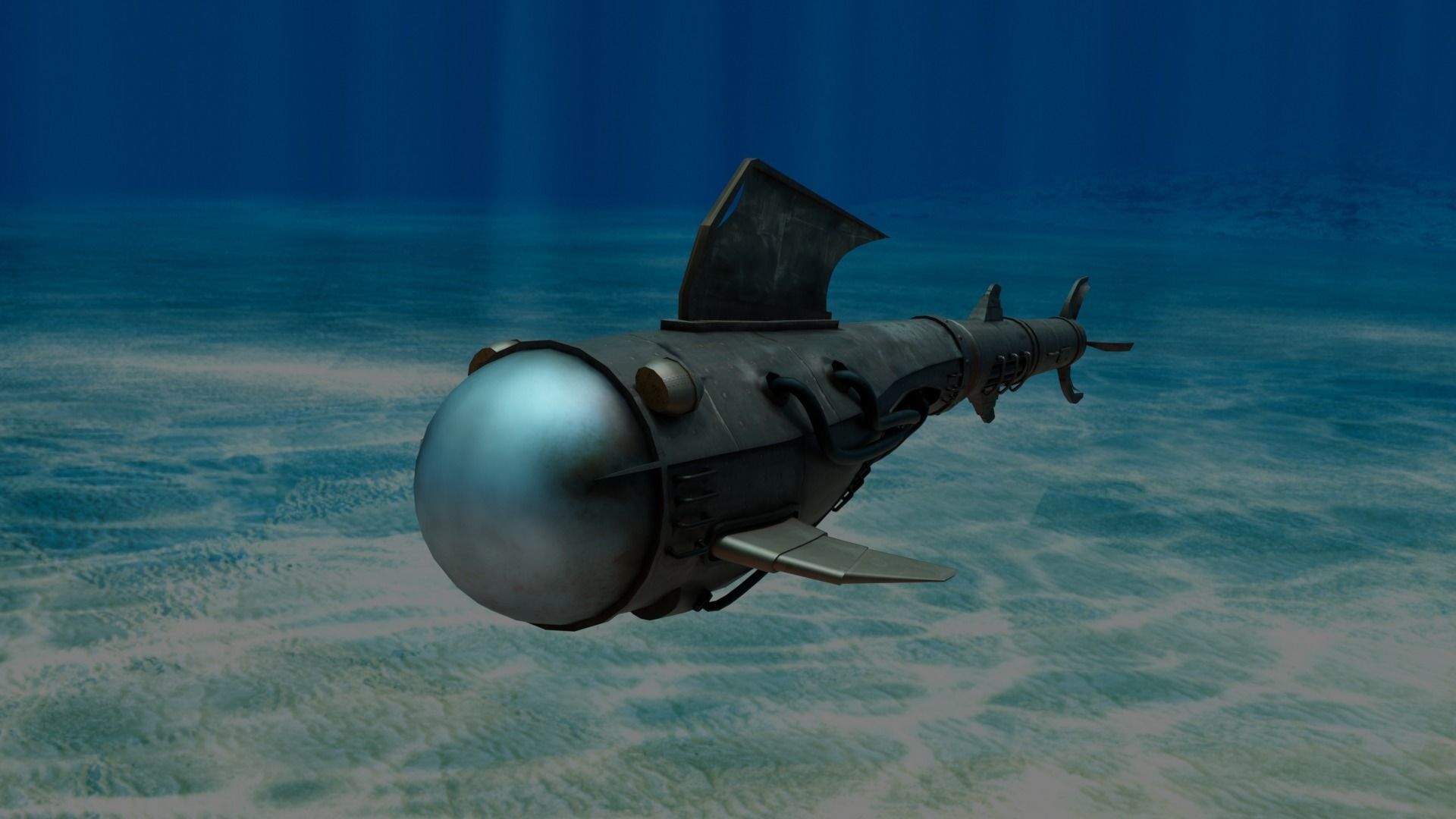 3d model steampunk submarine vr  ar  lowpoly  cgtrader