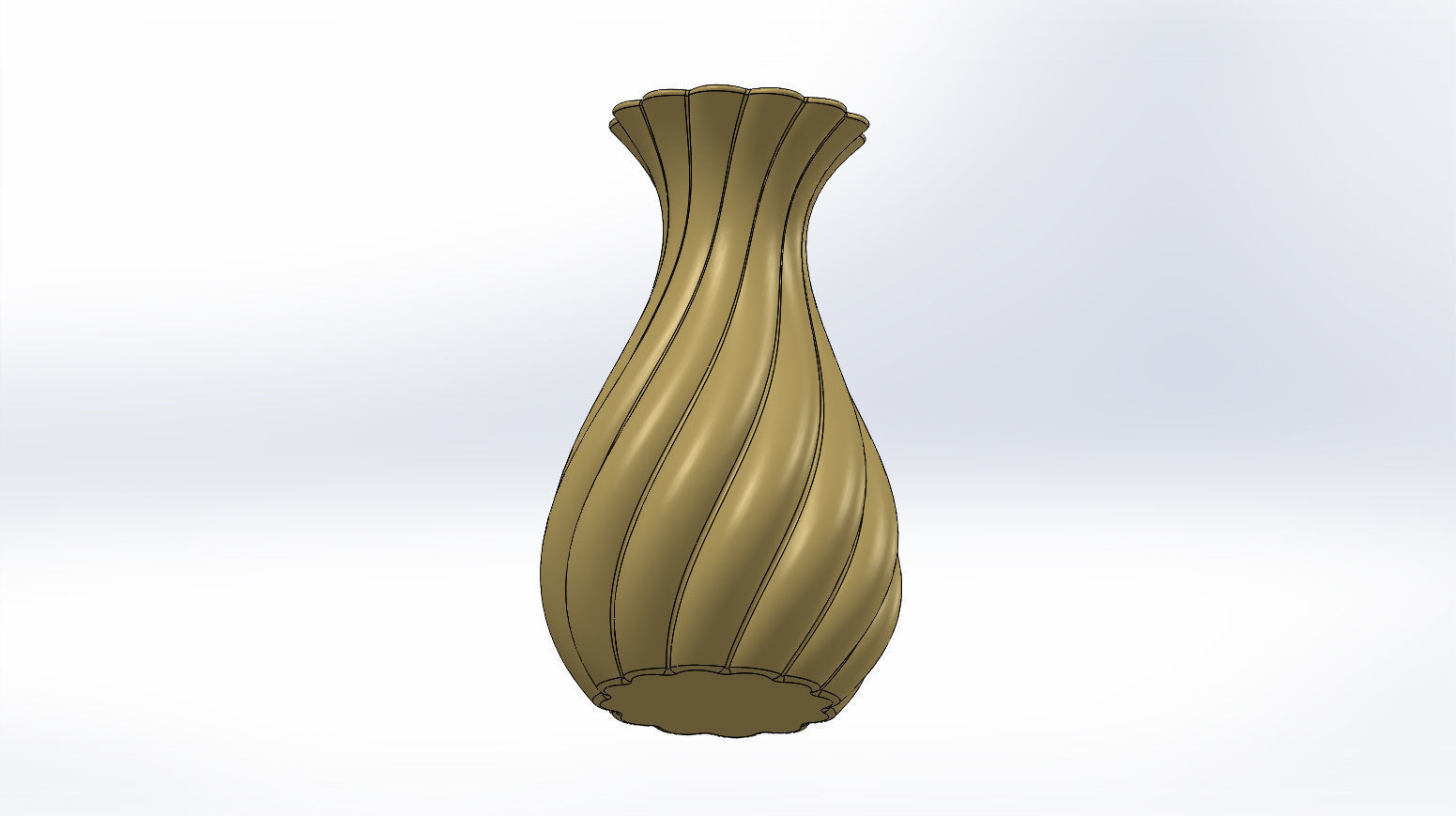 Flower vase 3D model DXF STL DWG SLDPRT 3MF