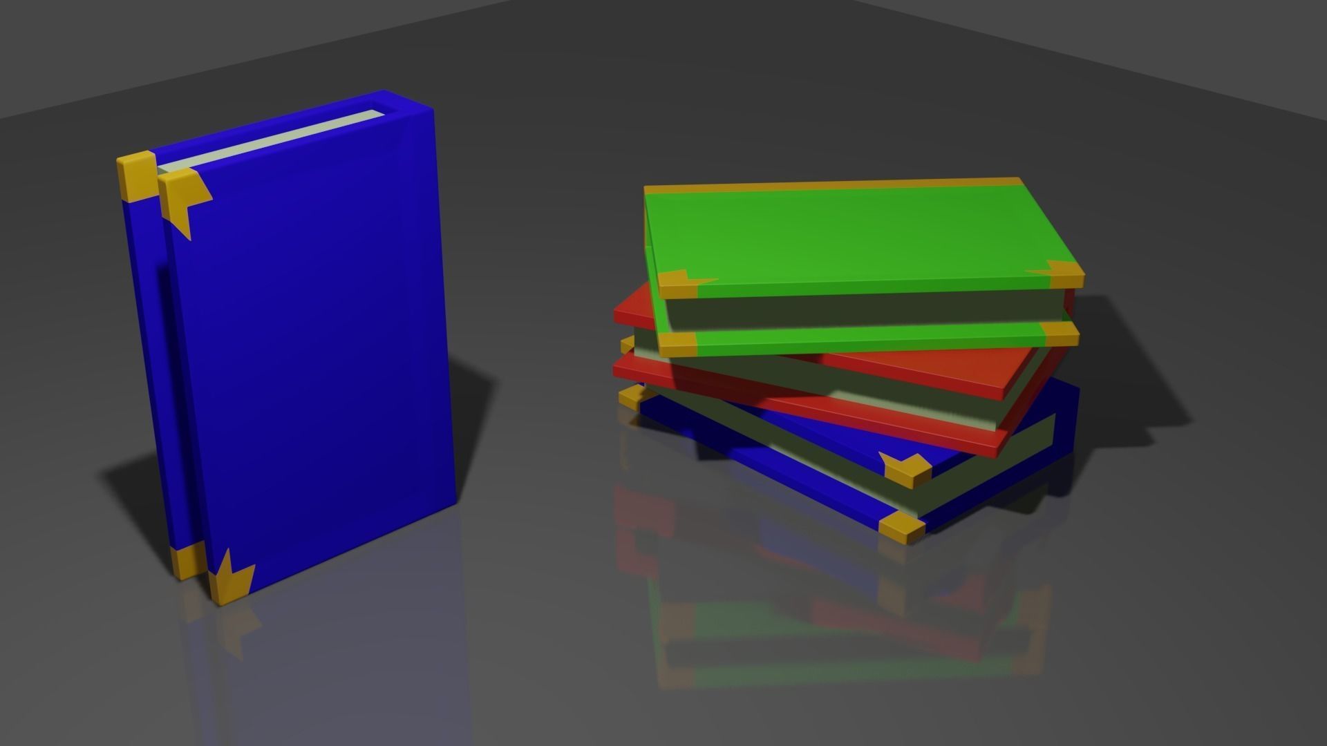 3D model Books Low Poly VR / AR / low-poly | CGTrader