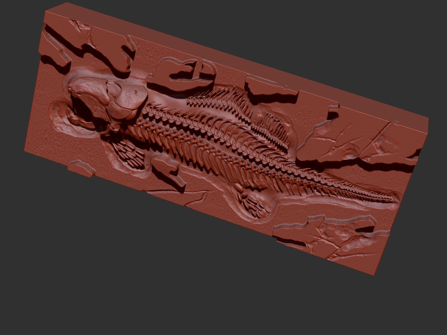 Dunkleosteus Excavations 3D model 3D printable | CGTrader