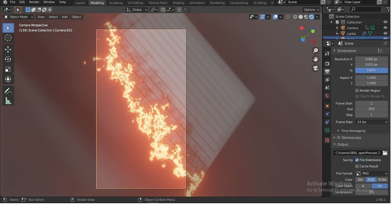 Burning Paper free 3D model animated | CGTrader
