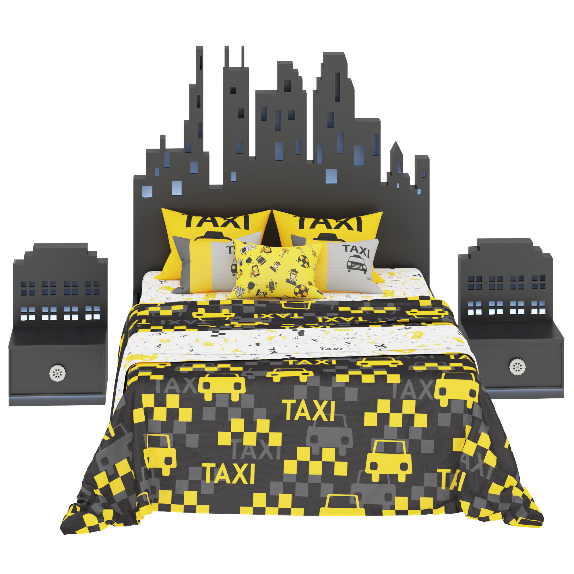 3D taxi bed for kid CGTrader