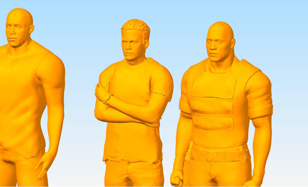 Pack actors characters fast and furious 3D model 3D printable CGTrader