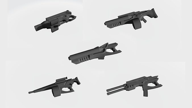 Shotguns of our time 3D model 3D printable | CGTrader