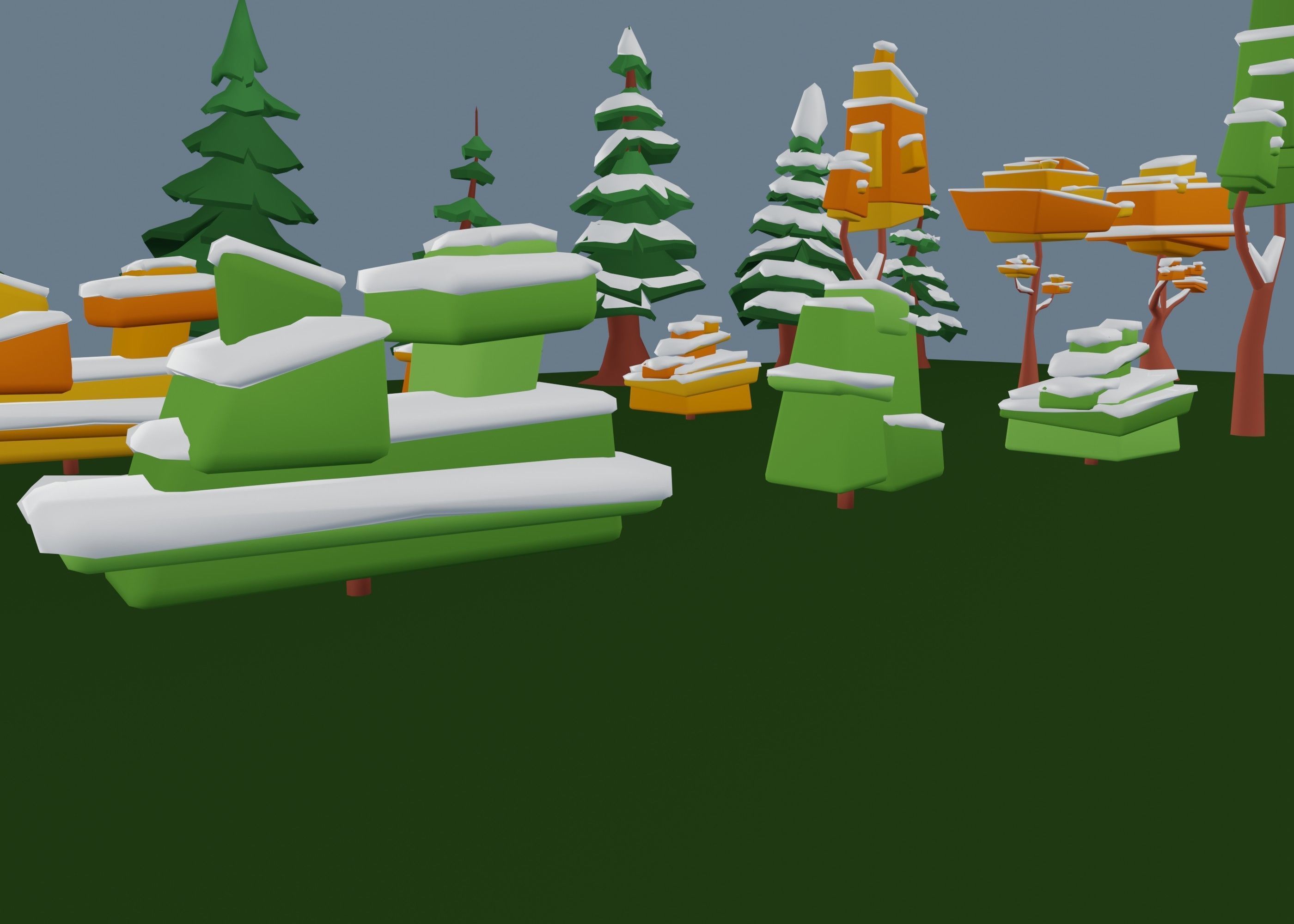 3D model Low Poly Game Ready Trees Pack VR / AR / low-poly | CGTrader