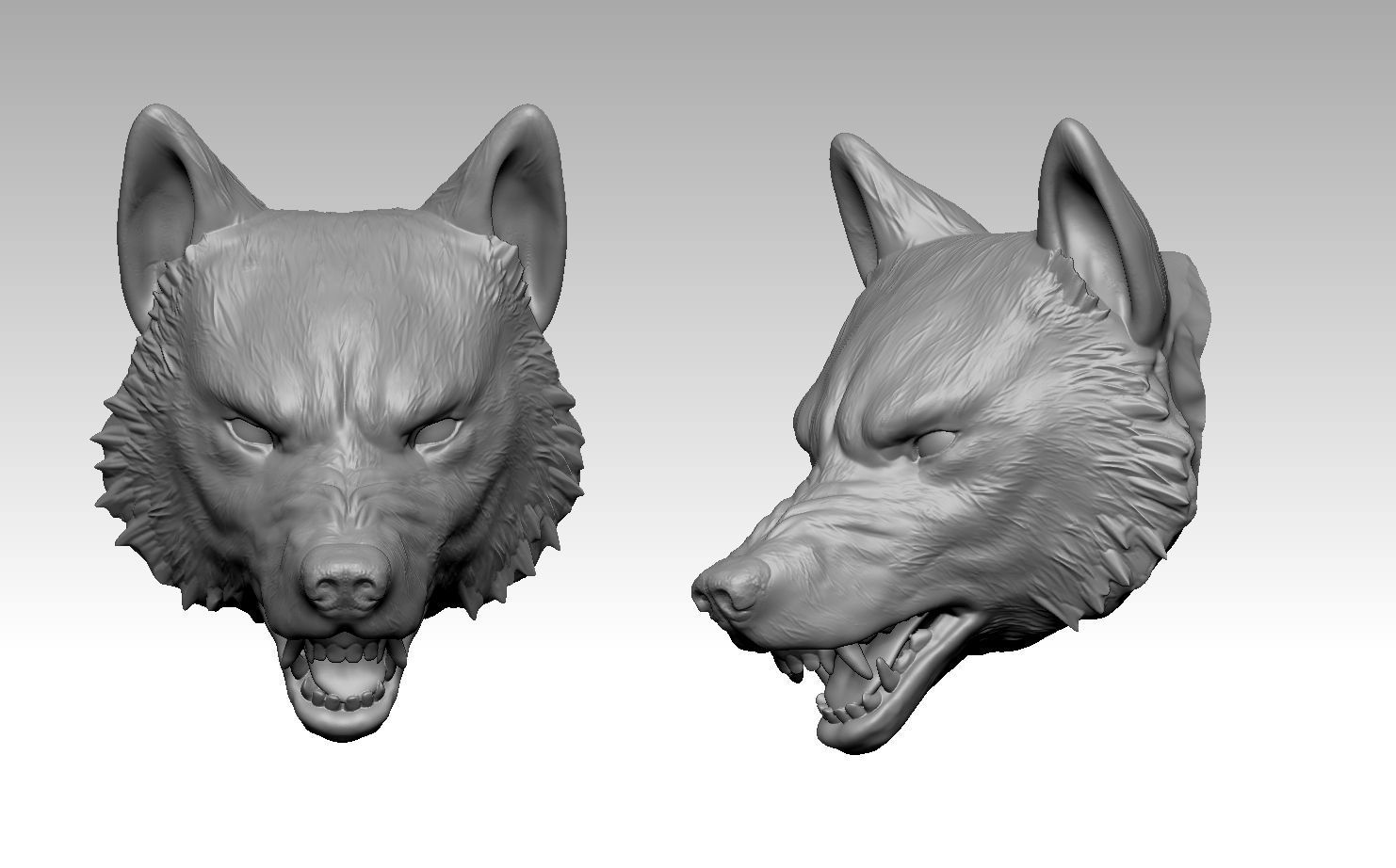 wolf alpha 3D model 3D printable CGTrader