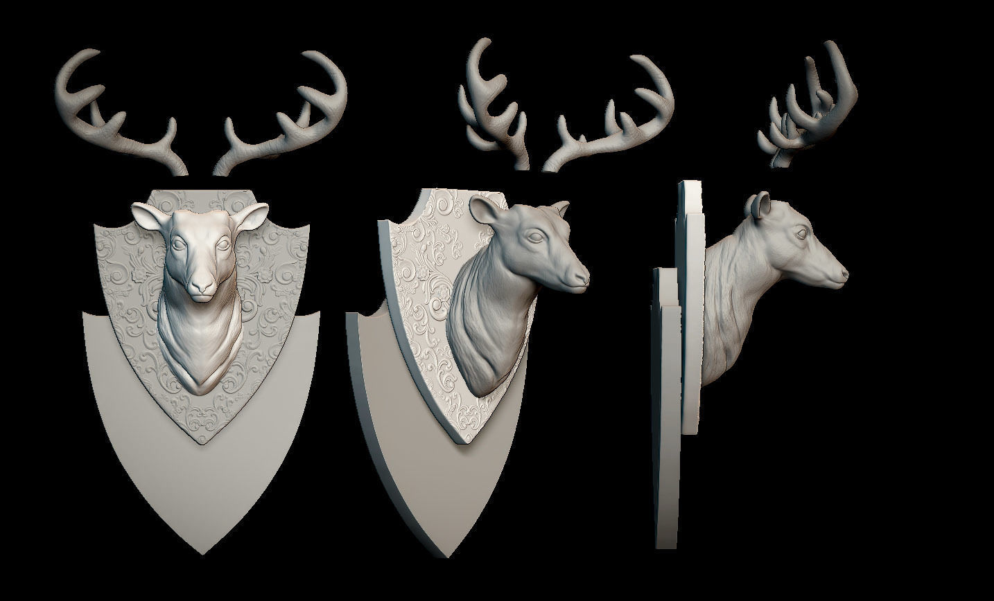 Deer Head 3D model 3D printable | CGTrader