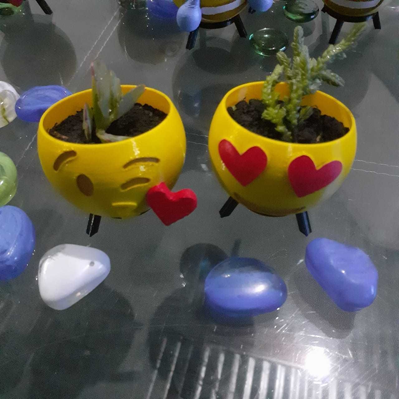 Emoji Flower Pot 3D model 3D printable CGTrader