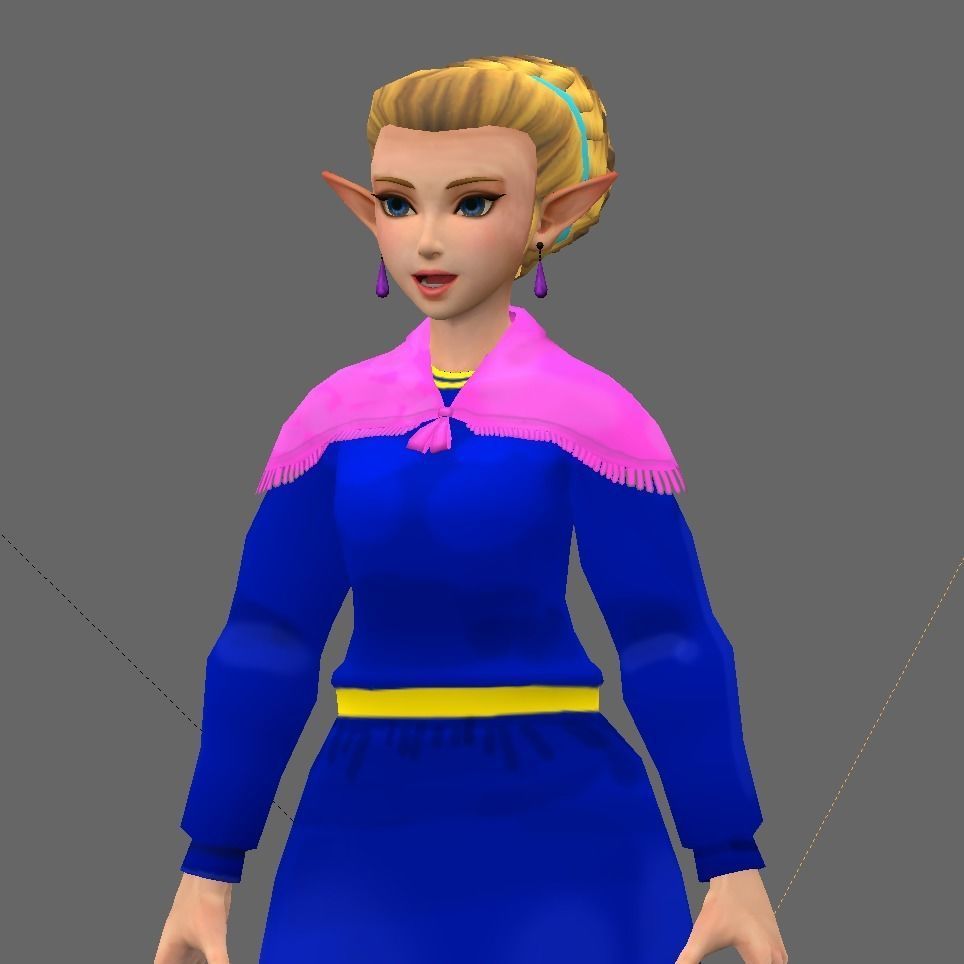 Links Mother Ocarina of Time Model free VR / AR / lowpoly 3D model