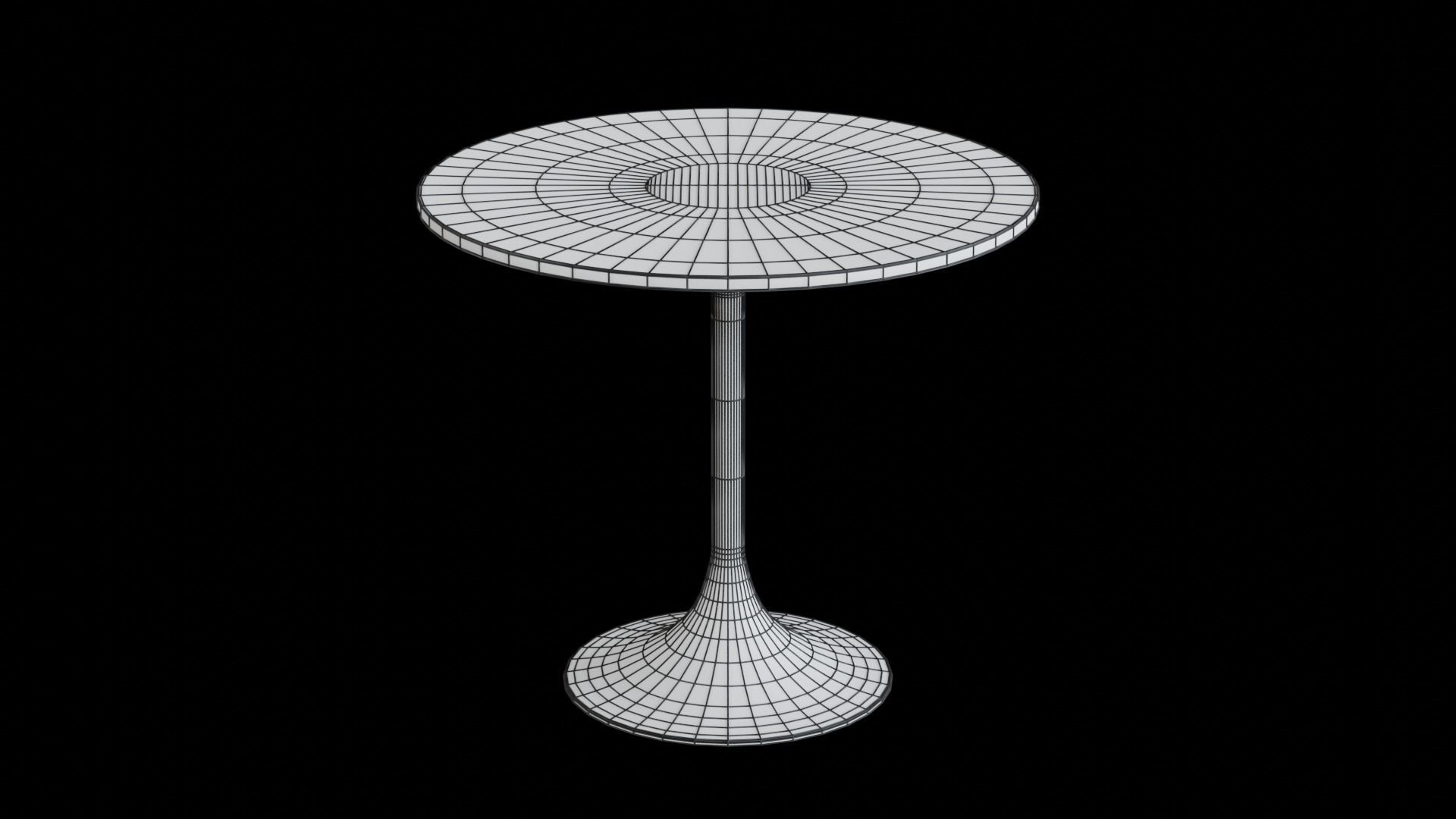 3D model Leilani Tulip Dining Table marble top white VR / AR / lowpoly
