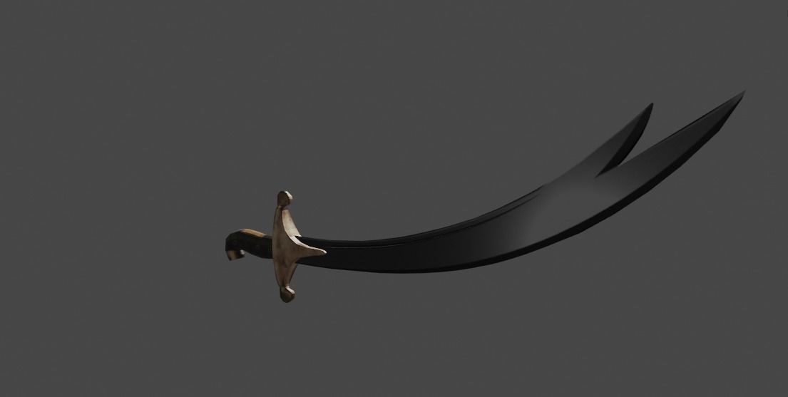 3D model Zulfiqar Sword Low Poly VR / AR / low-poly | CGTrader