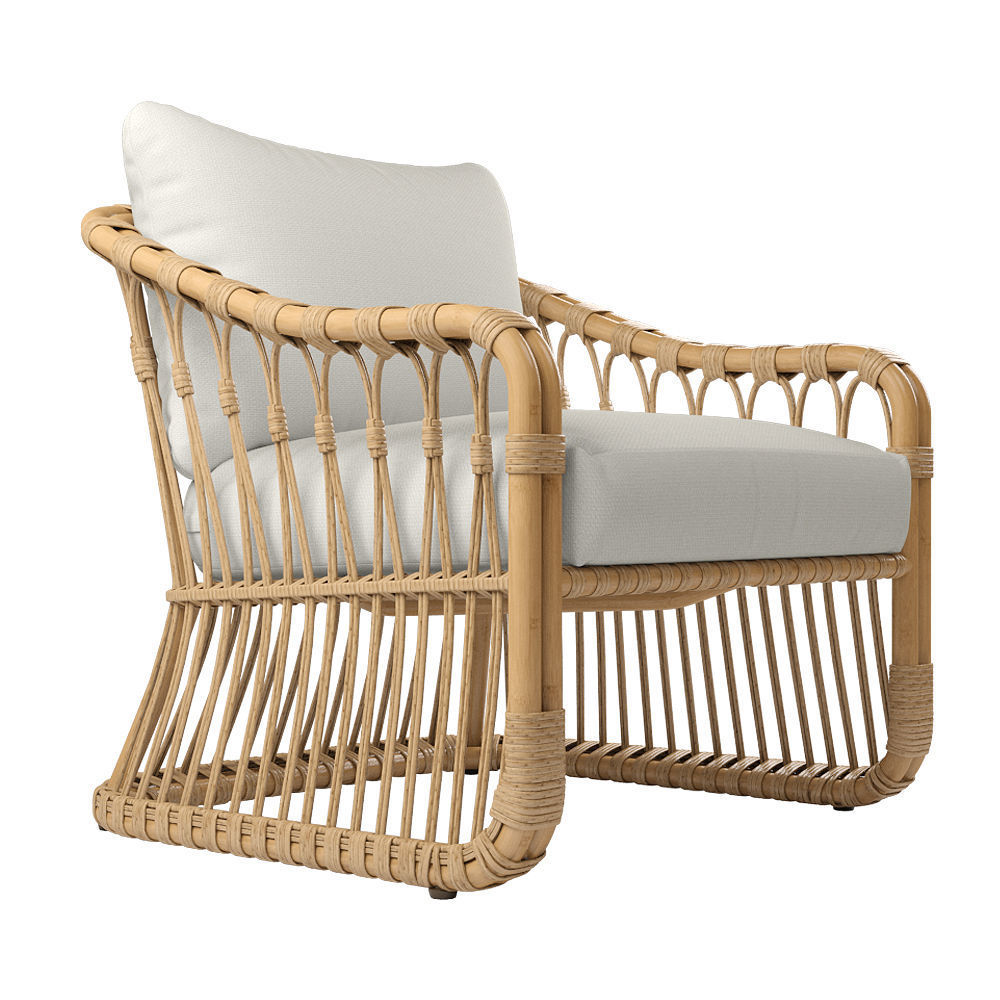 west elm Tulum Lounge Chair 3D model CGTrader
