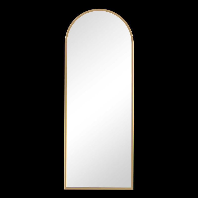 West Elm Metal Frame Arched 74 Floor Mirror 3D model CGTrader