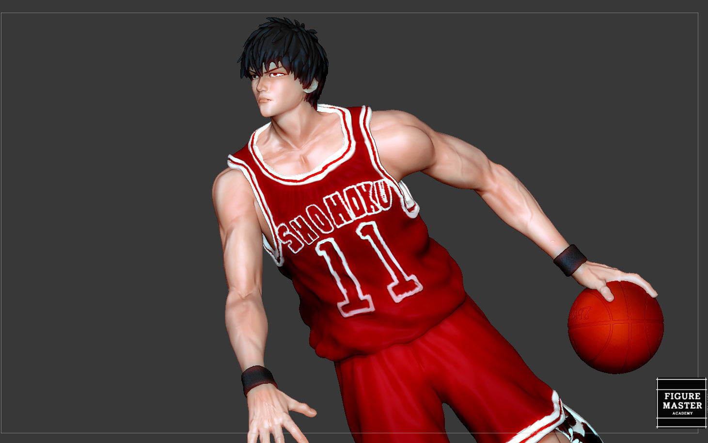 RUKAWA KAEDE SLAMDUNK BASKETBALL PLAYER ANIME CHARACTER 3D model 3D