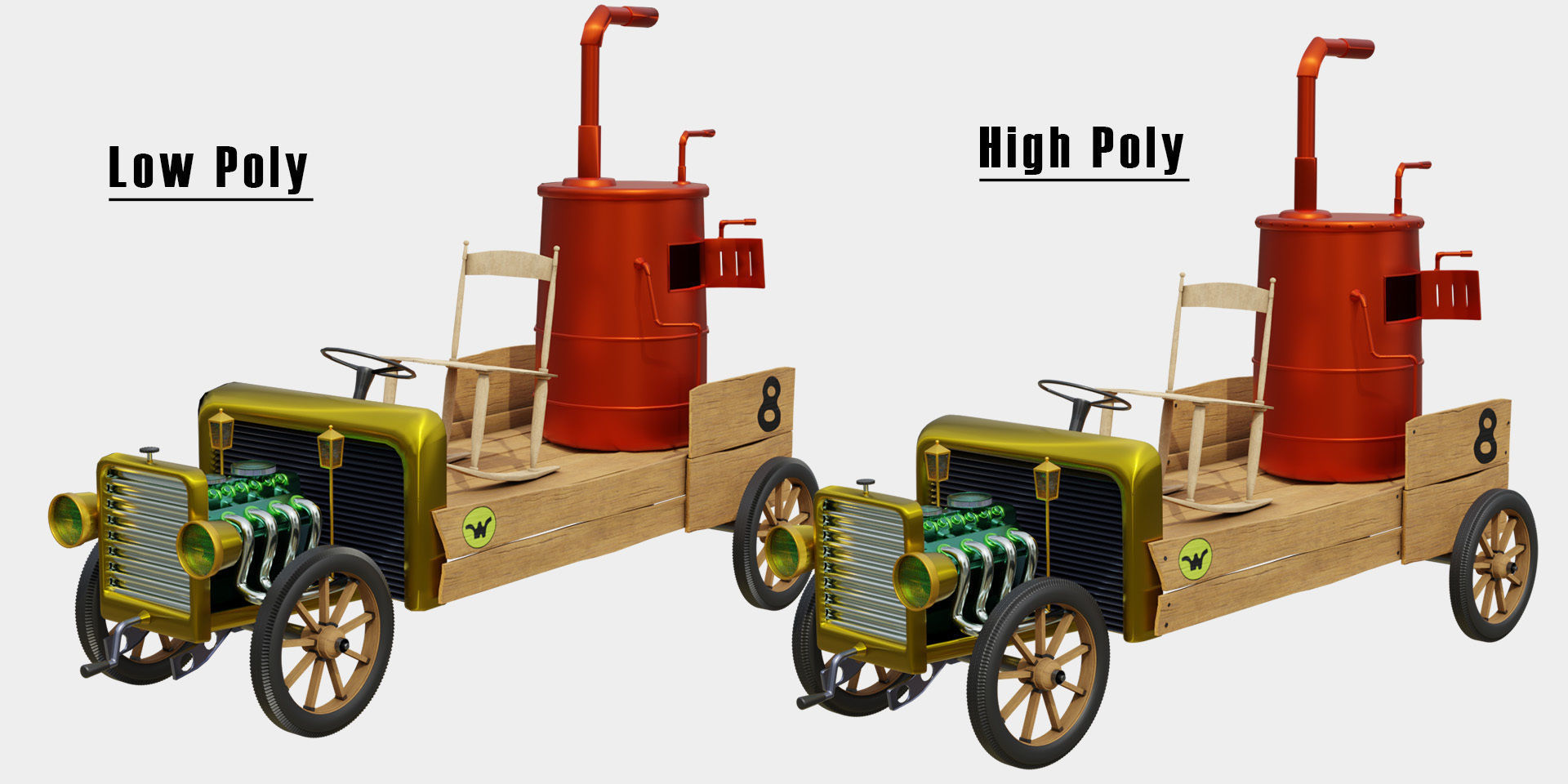 3D model Race Car 08 Arkansas Chuggabug VR / AR / low-poly | CGTrader