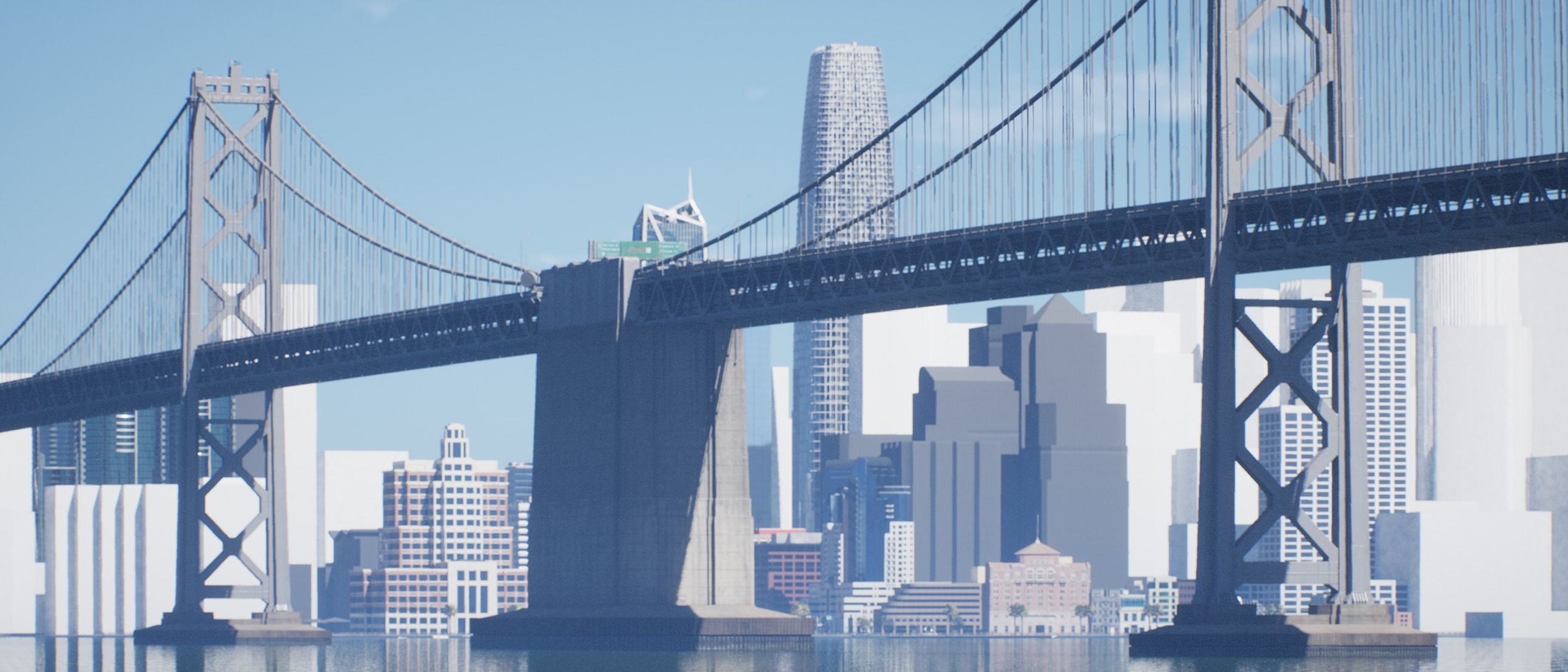 3D model San Francisco - Oakland Bay Bridge 3D Model with Textures VR ...